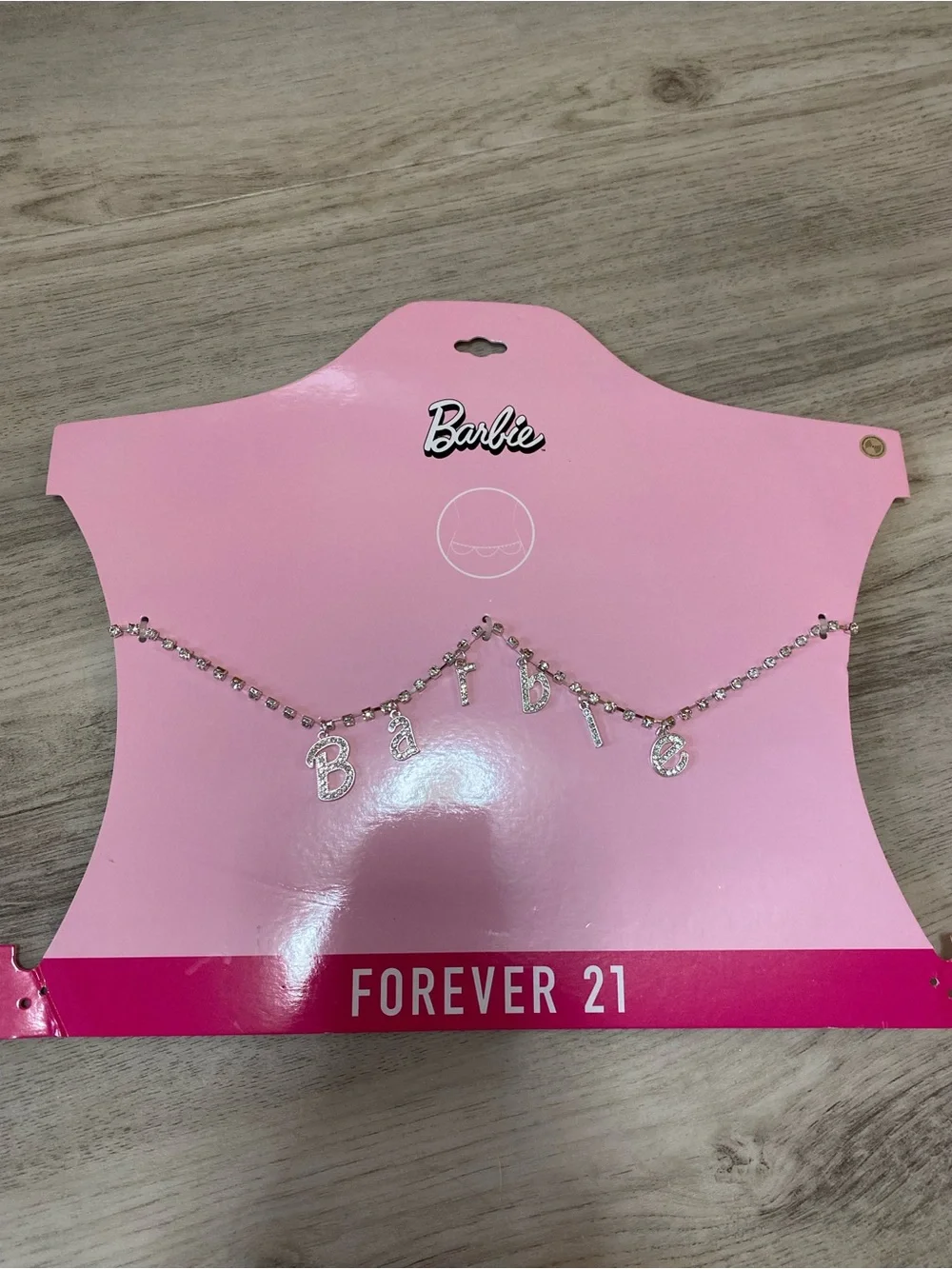Crystal 'Barbie' Letter Chain Belt BARBIE forever 21 - NWT
